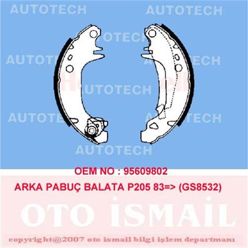 Arka Pabuç Balata Citroen Visa 1.6gti 1.7d 180x32 Gs8532