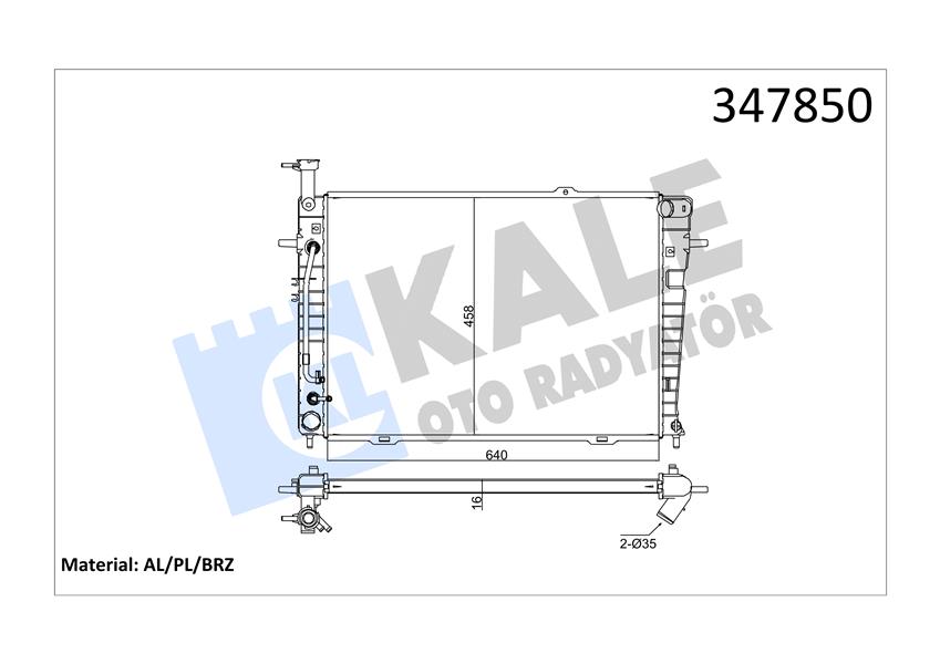 Radyatör Al/Pl/Brz Tucson-Kia Sportage At