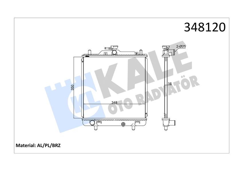Radyatör Al/Pl/Brz Carry Mt
