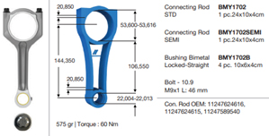 Piston Kolu Bmw N20 N26 N52 N53 N54 N55 E81 E82 E87 E88 E60 E65 F01 E90 F10 F20 F30 E84 E83 F25 F26 E70 F15 E71 F16 Z4 F21 F22 F23 E91 E92 E93 F31 F32 F33 F34 F36 E61 F11 E63 E64 F12 F13 F06