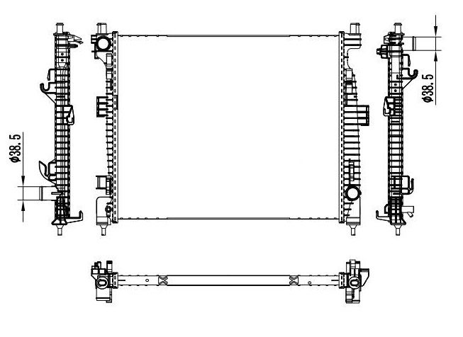 Radyator Brazing A/M 635x526x26 Jeep Grand Cherokee 3.0 Crd 2011