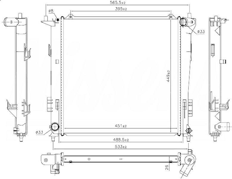 Radyator Brazing Mt 450x438x26 Ceed 1.6 Crdi 2007