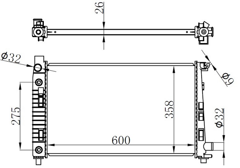 Radyator Brazing At 600x358x26 A-Class W168 A140/160 Cdi 97- 62781a