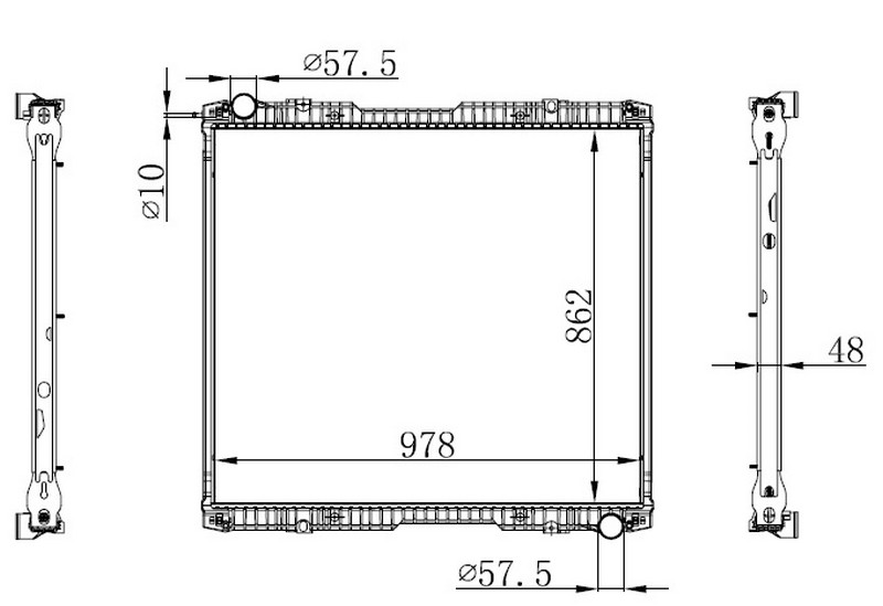 Radyator Truck Brazing Mt 862x978x48 Scania R 04-
