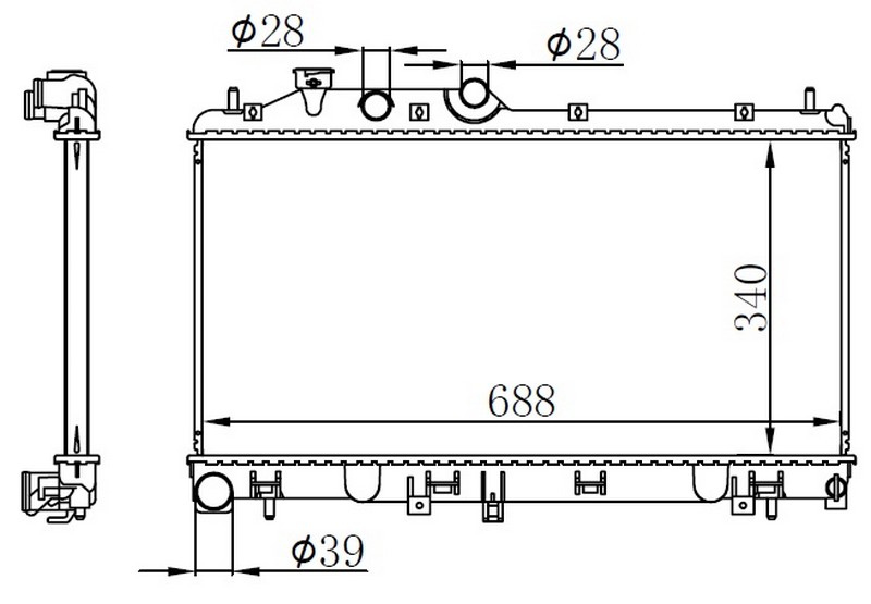 Radyator Brazing Mt 340x688x26 Legacy 2.0d 2009 67721