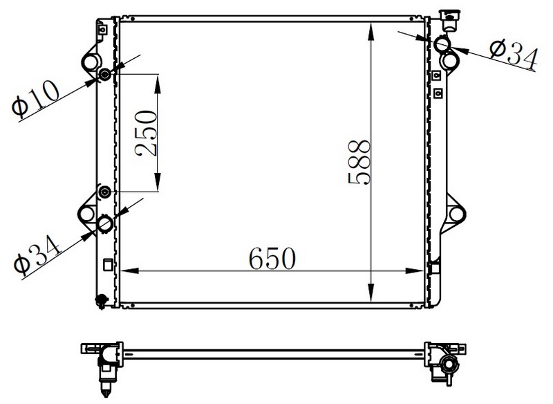 Radyator Brazing At 650x588x26 Land Cruiser Prado 4.0i 02 64684
