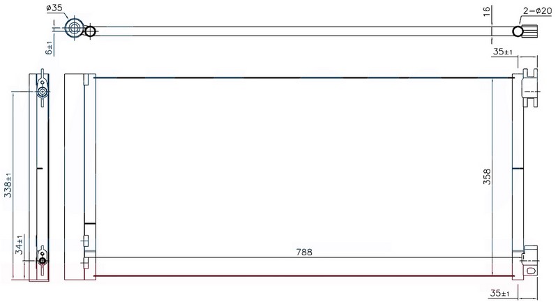 Klima Kondenseri Opel Vivaro Iii-Renault Trafic Iii 1.6 Dci-Cdti 14> Brazing