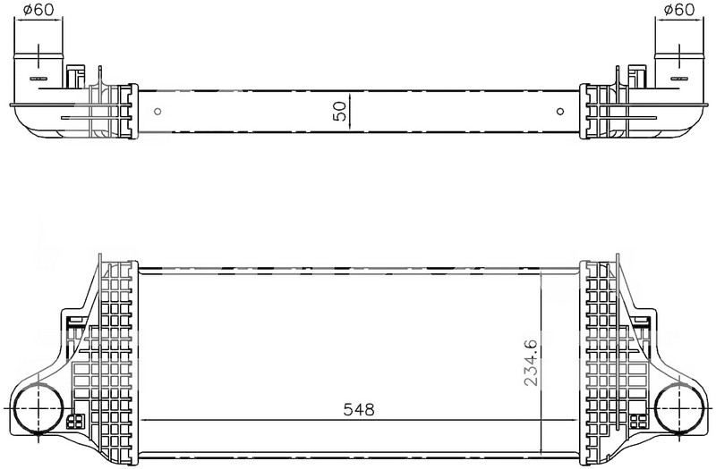 Intercooler Brazing Intercooler A/M 548x235x50 Gl/Ml W164 2006