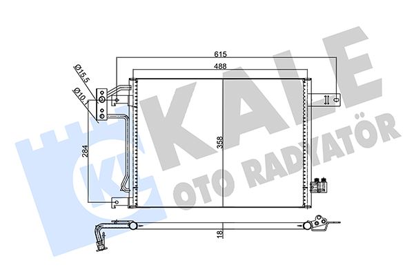 Kondenser Jeep Wrangler Iii 2.8 Crd 3.0 07 >- Kurutucusuz 18mm