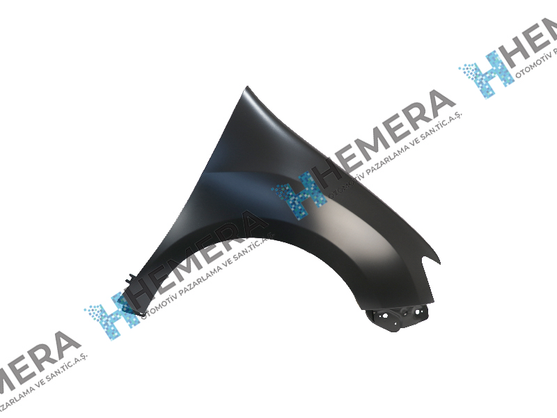 Çamurluk Ön Sağ Sac Sinyal Deliksiz Renault Clio 2013>