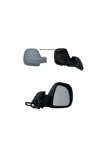 Elektrikli Desenli Rezistansli Sensörlü Otomatik Açma Kapama Ayna Sağ Berlingo-Rifter-Partner-Combo -Toyota Proace City 19 >