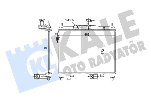 Radyatör Hyundai Getz 1.5crdi 06> Mt Ac-Nac Brazing 372x488x16 Su Radyatörü