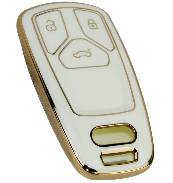 Kontak Anahtar Kumanda Koruyucu Kilif Tpu Yeni Tip Beyaz Audi A1-A3-A4-A5-A6-A7-A8-Q3-Q5-Q7-S4-S5- S7-S8-R8-Tt