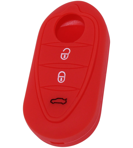 Kontak Anahtar Kumanda Koruyucu Kilif Silikon Kirmizi Alfa Romeo Giulietta-Mito