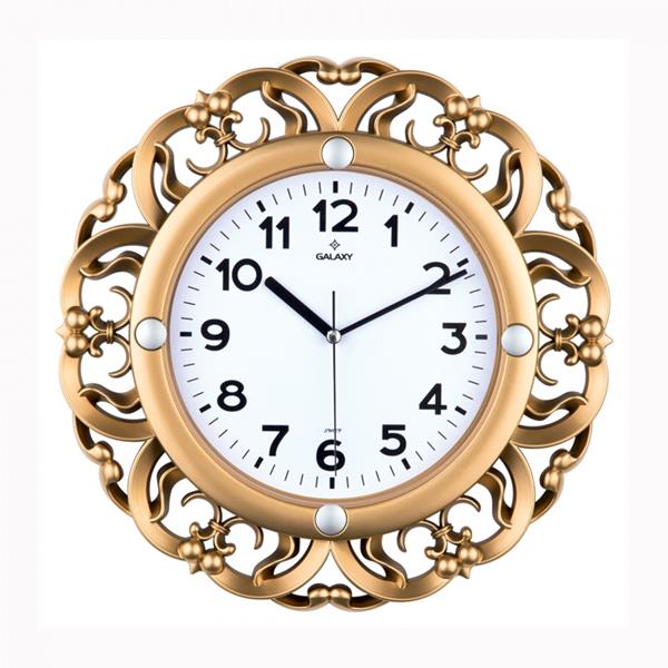 Duvar Saati Altin Sarisi Çerçeve Çap:35cm Pvc Kadran Sessiz Akar Makine Mineral Cam Akrilik Boyali 2 Renk Abs Kasa Kadran Baski Alani: 150mm Kadran Ölçüsü: 240mm