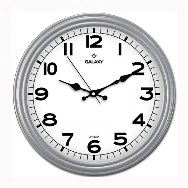 Duvar Saati Gri Çerçeve Çap:30cm Akrilik Boyali Abs Çerçeve Mineral Cam Sessiz Akar Makine Pvc Kadran -Kadran Ölçüsü: 286mm