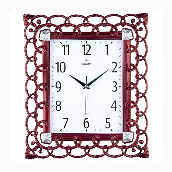 Duvar Saati Kirmizi Çerçeve Çap:32.3cmx 37.5cm Akrilik Boyali 2 Renk Abs Kasa Mineral Cam Sessiz Akar Makine Pvc Kadran Kadran Ölçüsü: 190x241mm Kadran Baski Alani: 105x170mm