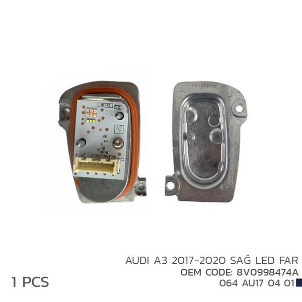 Audi A3 2017-2020 Sağ Led Far Modül 8v0998474a