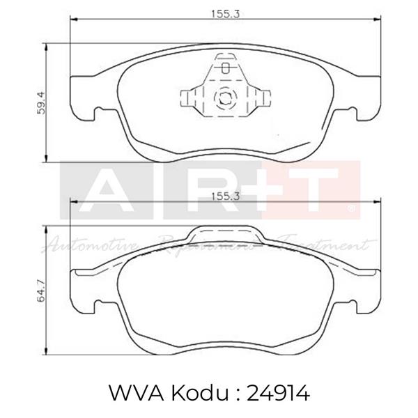 Ön Fren Balatasi Megane Iii 09> Scenic Iii 09>Fluence 10>Duster 10> Lodgy 12> Captur I 13>1.5 Dci 1.6 16v