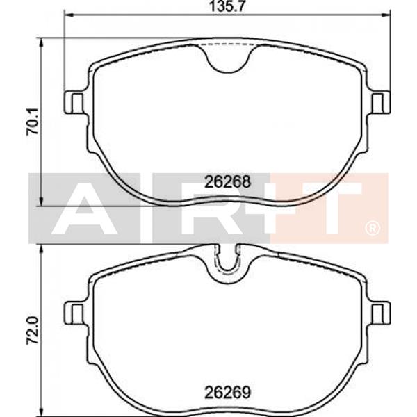 Ön Balata Vw T6-T7 2015 >