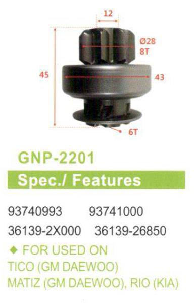 Umd-5758 8 Diş Chevrolet Kalos-Aveo-Daewoo Matiz-Tico-Kia Pride Zen-1048