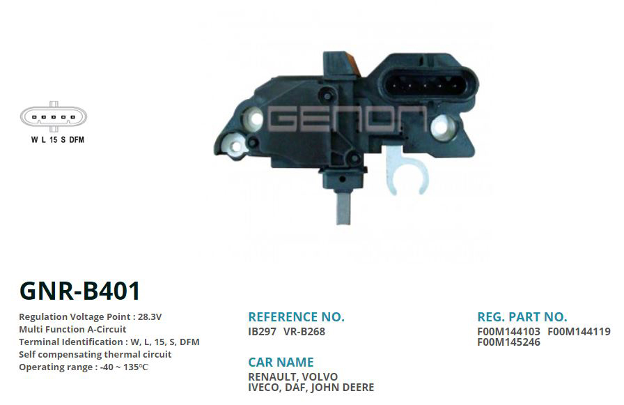 24v Renault-Volvo-Iveco-Daf-John Deere 14mm W. L. 15. S. Dfm