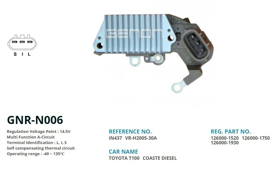 12v Toyota Camry-Land Cruise 63.5mm L I S