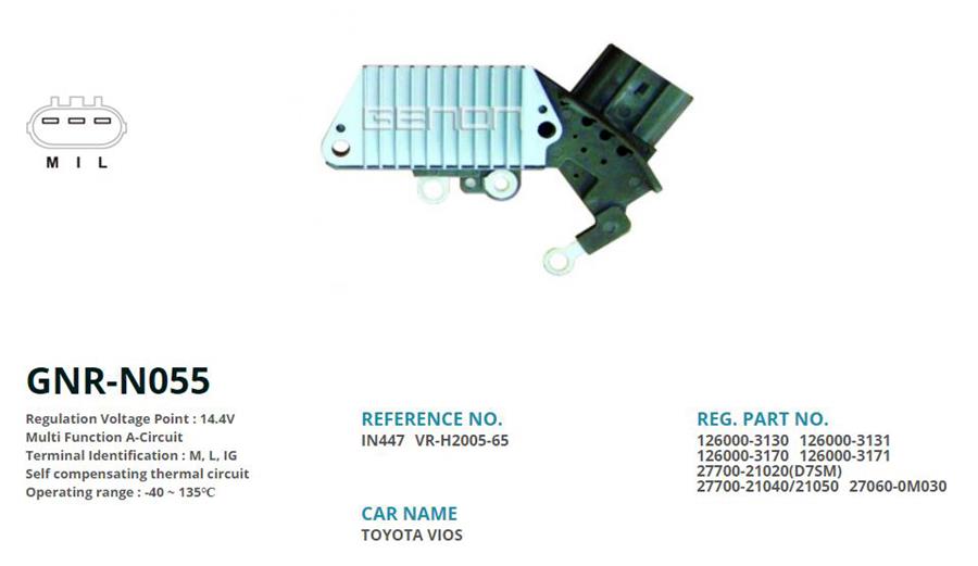 12v Toyota Yaris 1.4-1.5-1.4d-4d-Land Rover Freelander M L Ig