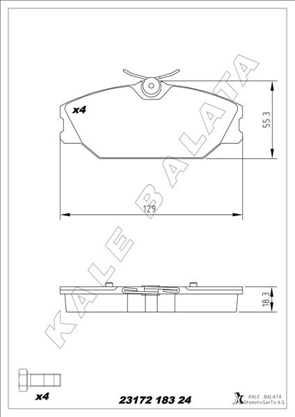 Ön Fren Balatasi Renault Megane 99> Laguna 95> Scenic 99> Logan 06> Safrane 96>00