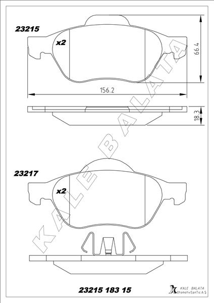 Ön Fren Balatasi Renault Laguna Ii 01>05 Laguna Iii 07>15 Megane Ii 02>