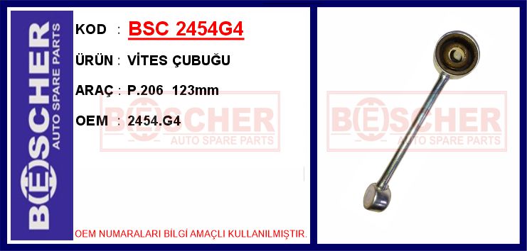 Vites Çubuğu P.206 123mm