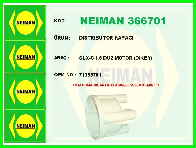 Distributor Kapagi Slx-S 1.6 Duz Motor Dikey