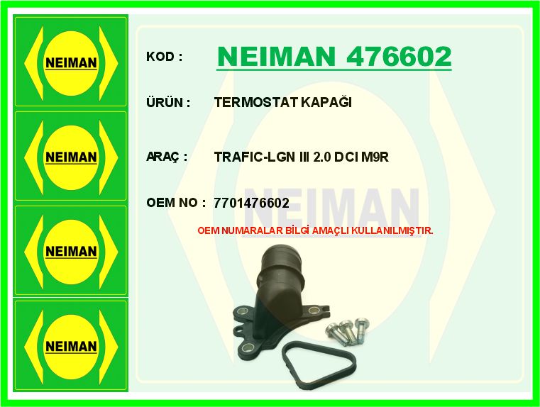 Termostat Kapaği Trafic-Lgn Iii 2.0 Dci M9r