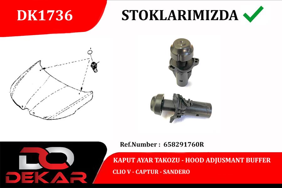 Kaput Ayar Takozu Clio V-Captur-Sandero