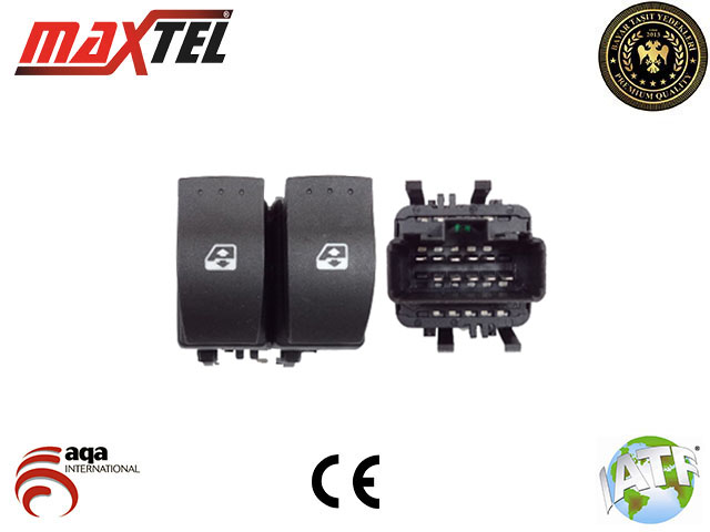 Cam Kaldirma Anahtari Clio Ii Ön Sol 10 Pin Çiftli Siyah