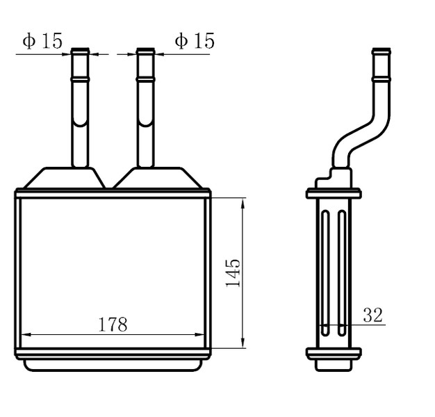 Kalorifer Radyatörü Brazing Corsa B 93-00 -Tigra 94-98 -Combo 145x178x32