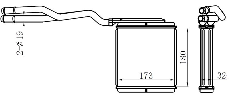 Kalorifer Radyatörü Brazing Mondeo Iv 07 > 184x174x32 Otom./Mek