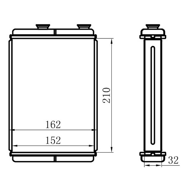 Kalorifer Radyatörü Brazing Doblo 01>Punto 01>Idea 04> Ac Klimasiz 210x156x32