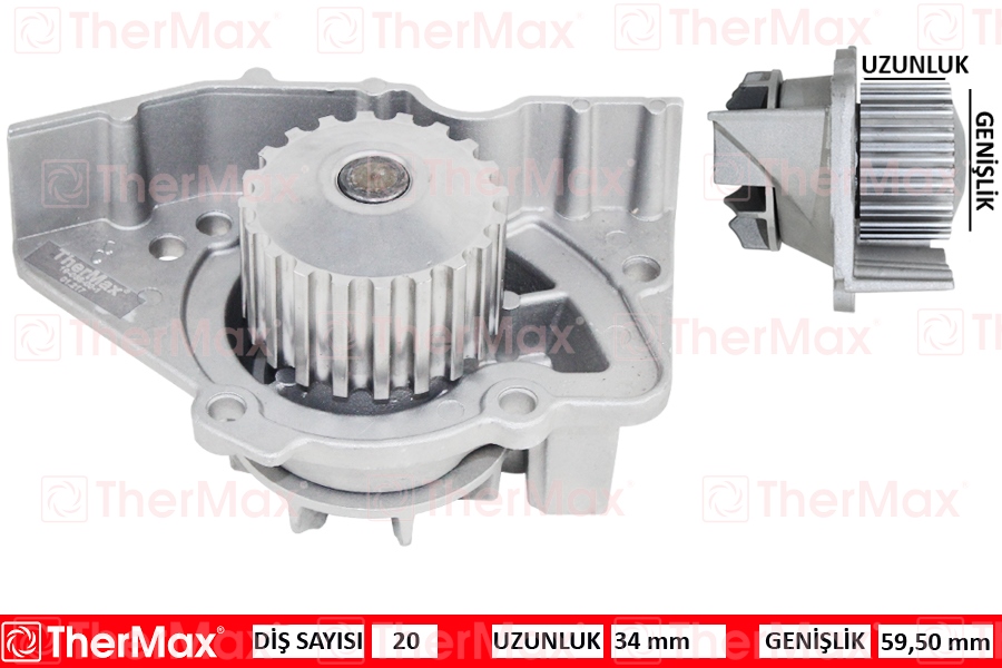 Devirdaim Partner-Berlingo 96 > Jumper-Scudo 96-02 Expert 96 > Pa391 Pa911 20 Diş-59.5mm-34m