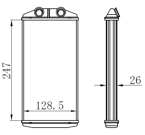 Kalorifer Radyatörü Peugeot P301-Citroen Elysee 12> 250x130x26