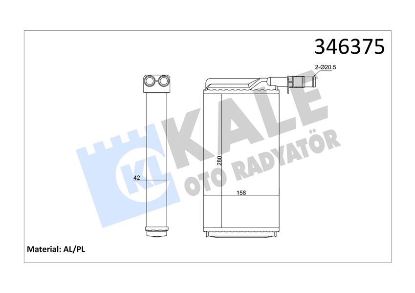 Kalorifer Radyatörü Alfa 164 87-98 Croma 85-96 Thema 87-94