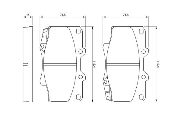 Balata On   ( Land Cruiser =Toyota ) 119,2x72x15