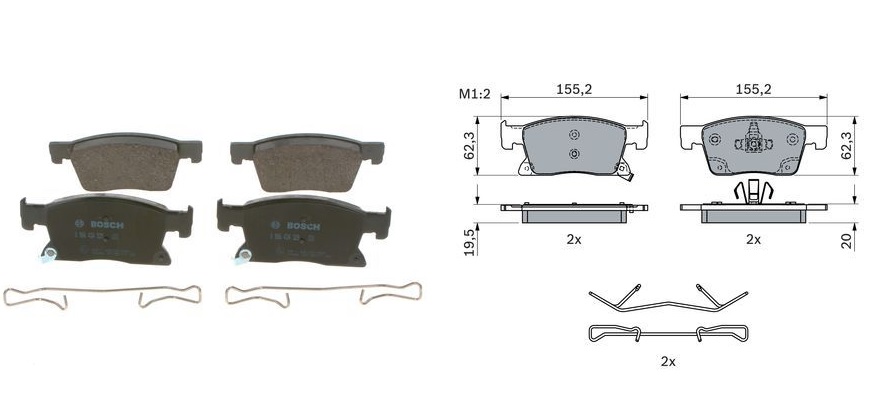 Balata On   ( Astra.K 15- =Opel ) 155,2x62,3x19,5