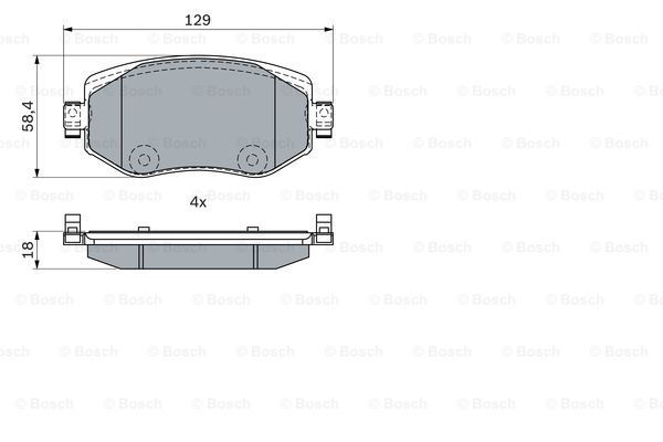 Balata On   ( Megane.4=Renault ) 129x58,4x18