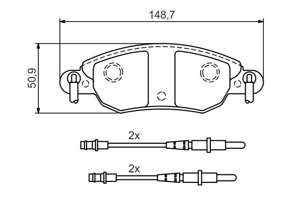 Balata On   ( C5 01-   =1.8 16v=Citroen ) 148,7x49,5x17,30