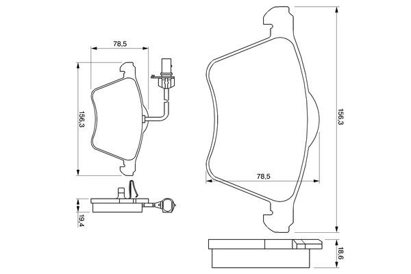 Balata On   ( Sharan 95-10 =Vw )( Alhambra 96-10 =Seat )( Galaxy 95-06=Ford ) 156x74x20