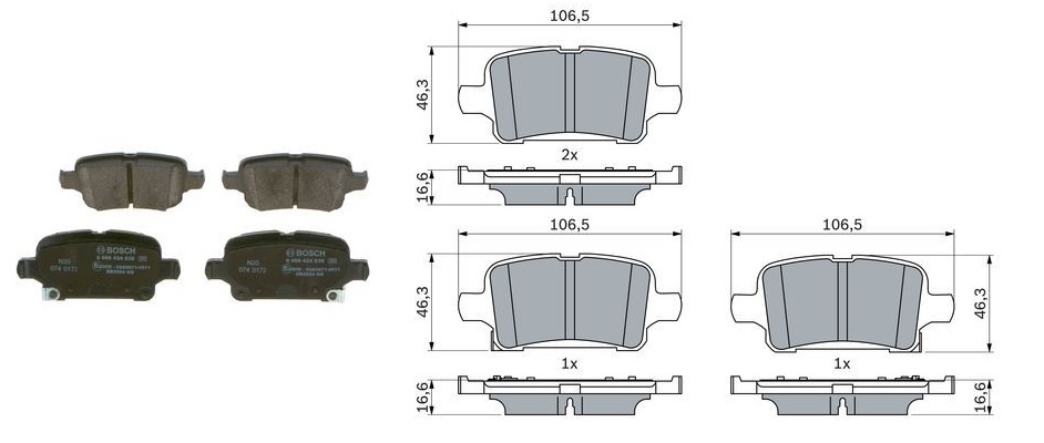 Balata Arka   ( Astra.K 15-   +Ampera-E 17-   =Opel )