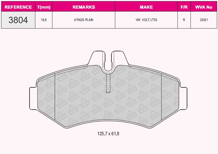 (*) Balata Arka   ( Sprinter=Mb )( Lt35=Vw=00-  )