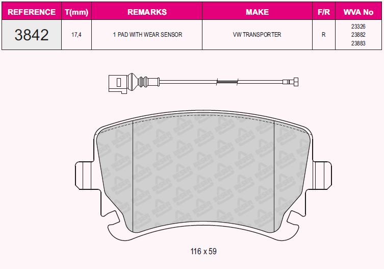Balata Arka   ( T5 T6 Transporter=Vw )