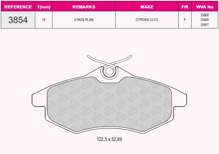 Balata On   ( C3+C2 Citroen=02-    )
